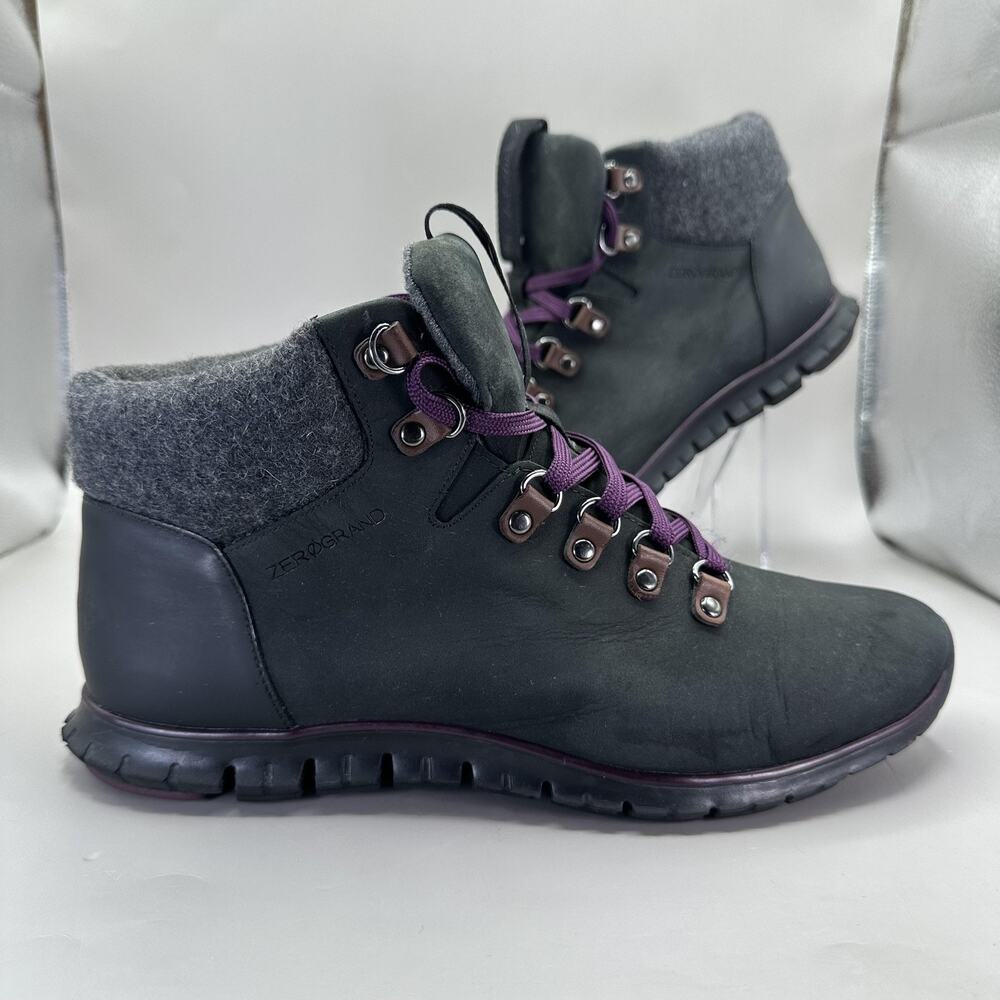Cole Haan Zerogrand Hiker Boots Womens Size 9.5 Black Waterproof Insulated WP